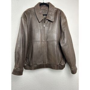 Roundtree & Yorke Burnished Lambskin Leather‎ Hipster Jacket Size XL Bomber Moto